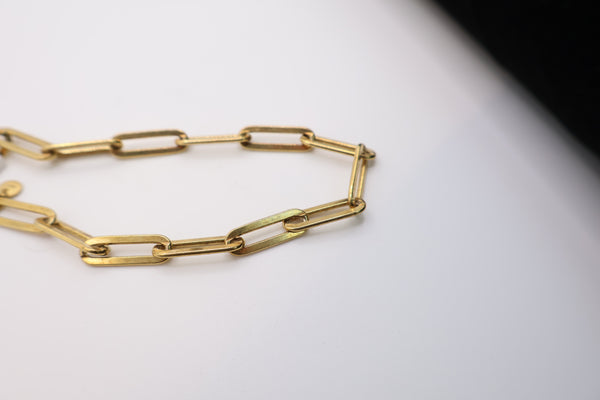 Vermeil paper clip bracelet