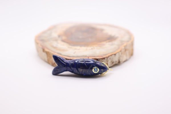 lapis lazuli fish charms