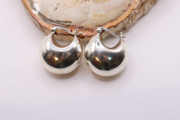 Sterling silver hoop earrings