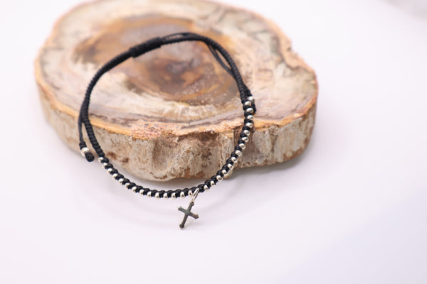 Sterling Silver Cross Charm Bracelet