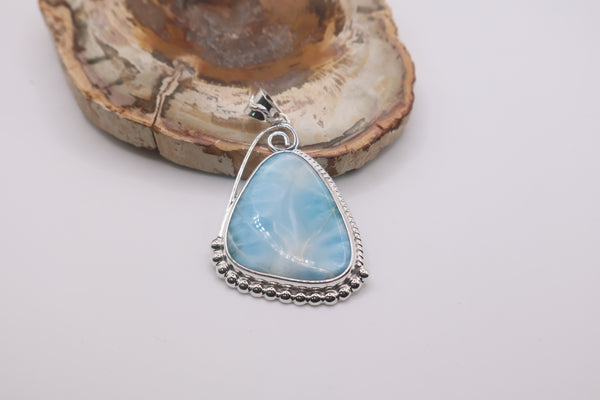 Sterling silver Larimar pendant