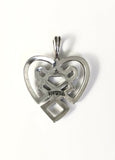 925 Sterling Silver Celtic Heart Pendant Made In USA Albuquerque New Mexico.