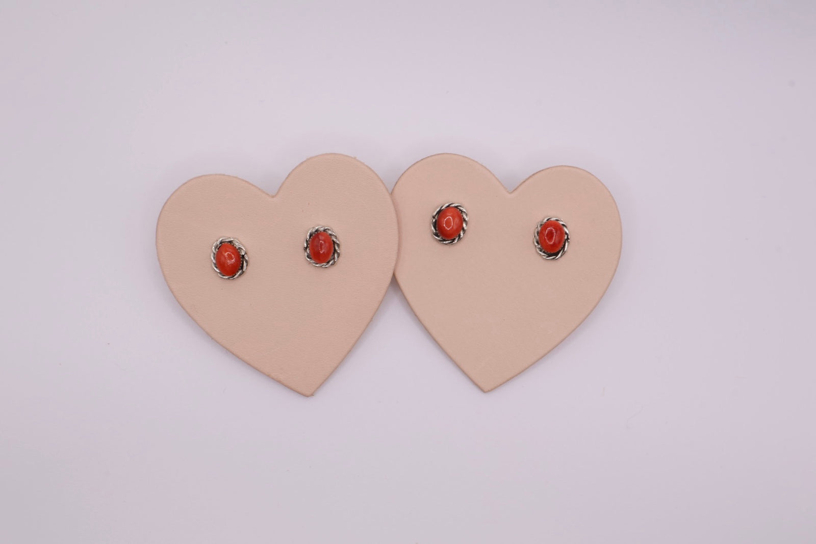 Red Coral Rope Studs
