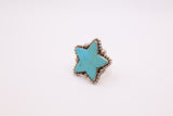 Sterling Silver & Turquoise Adjustable Star Ring
