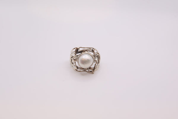 Sterling Silver & Pearl Ring