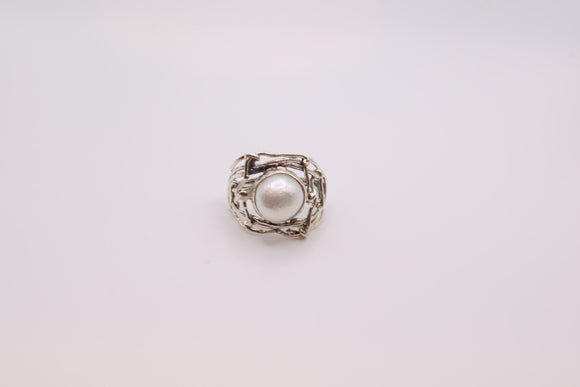 Sterling Silver & Pearl Ring