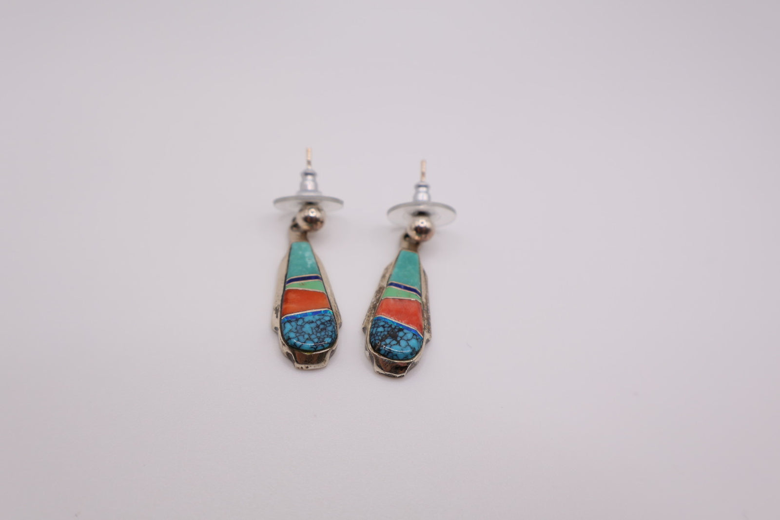 Sterling Silver Inlaid Earrings