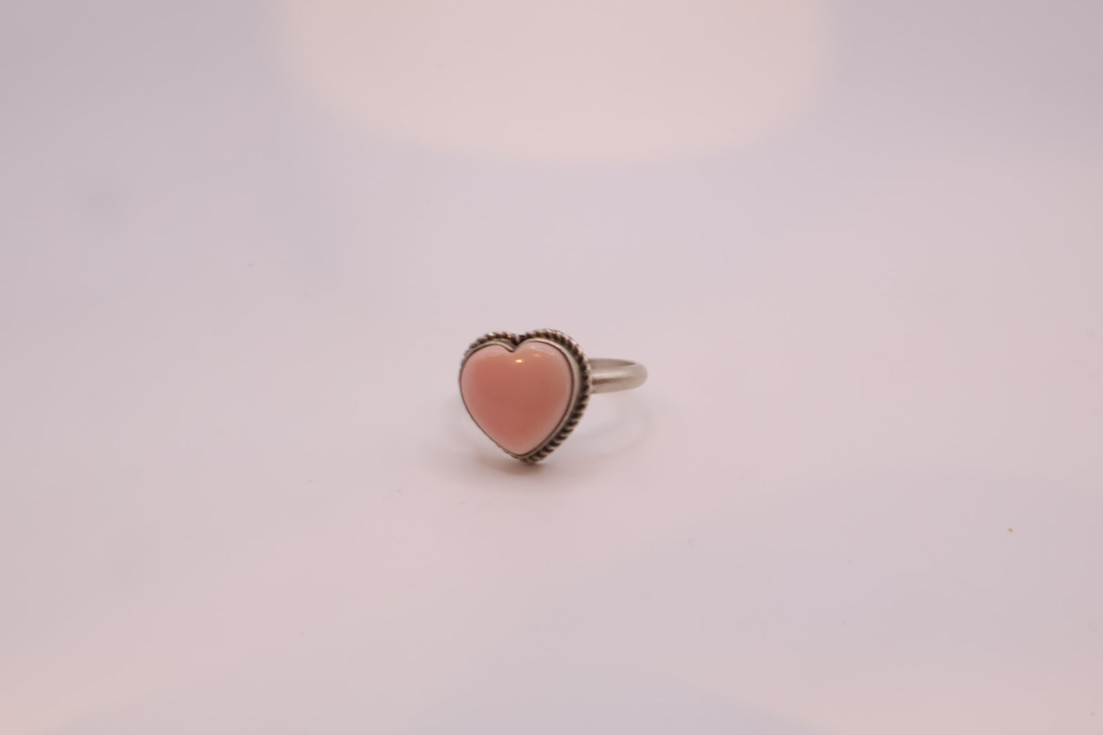 Pink Conch Shell Heart Ring