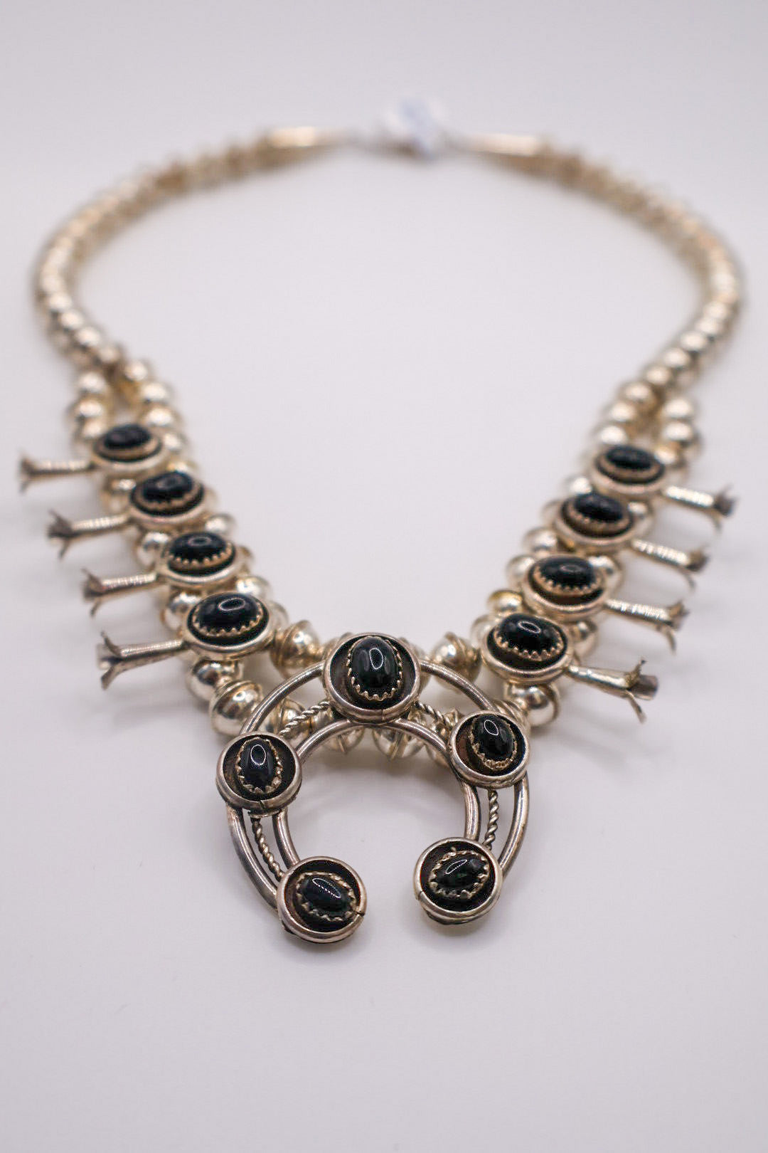 Mini Onyx Squash Blossom Necklace