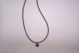 Navajo Pearl Necklace & Turquoise Bubble Pendant