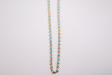 Turquoise & Gold-Plated Teardrop Tennis Necklace