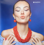 MUNDIAL ebony italian red coral necklace