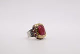 Sterling Silver And Vermeil Ruby Ring