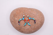 Multi-stone inlaid Naja earrings
