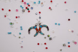 Multi-stone inlaid Naja earrings