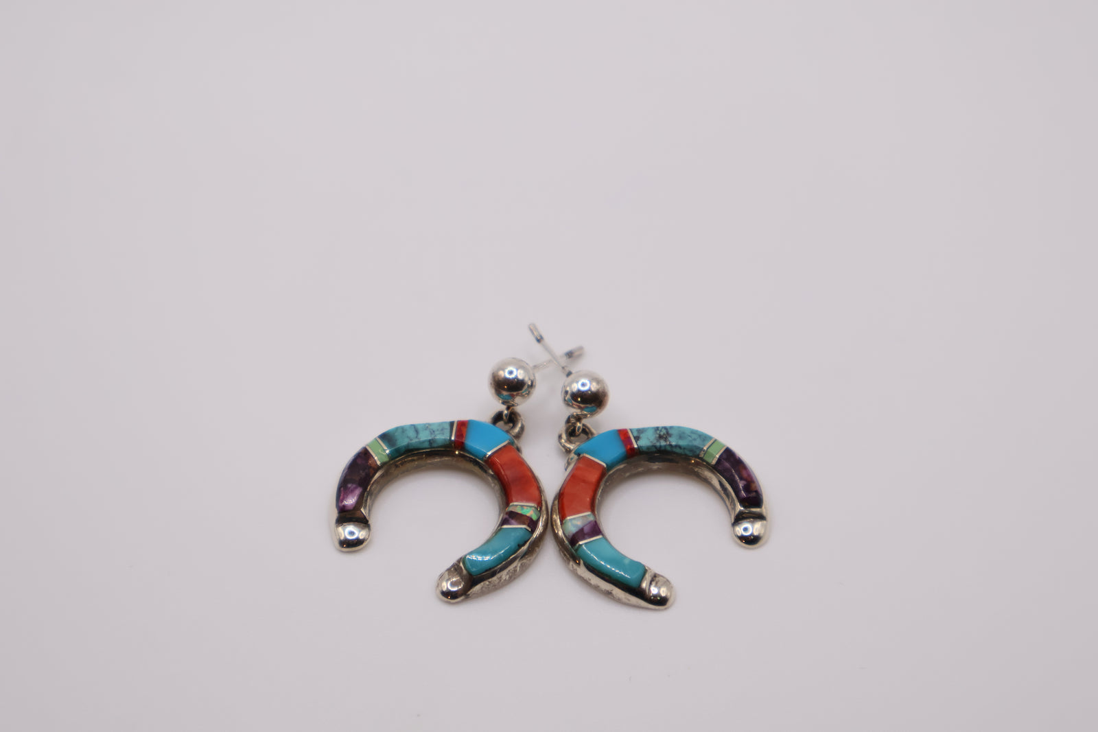 Multi-stone inlaid Naja earrings
