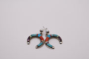 Multi-stone inlaid Naja earrings
