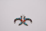 Multi-stone inlaid Naja earrings