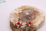 Spiney Oyster inlaid bear Earrings