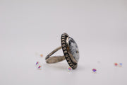 White black Buffalo adjustable size Ring