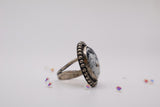White black Buffalo adjustable size Ring