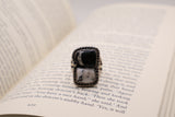 Black White Buffalo Ring