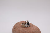 White Black Buffalo Ring