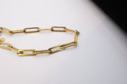 Vermeil paper clip bracelet