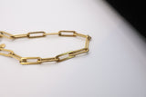 Vermeil paper clip bracelet