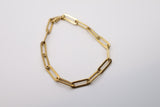 Vermeil paper clip bracelet