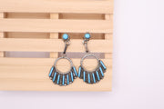 Turquoise Zuni petit point Earrings