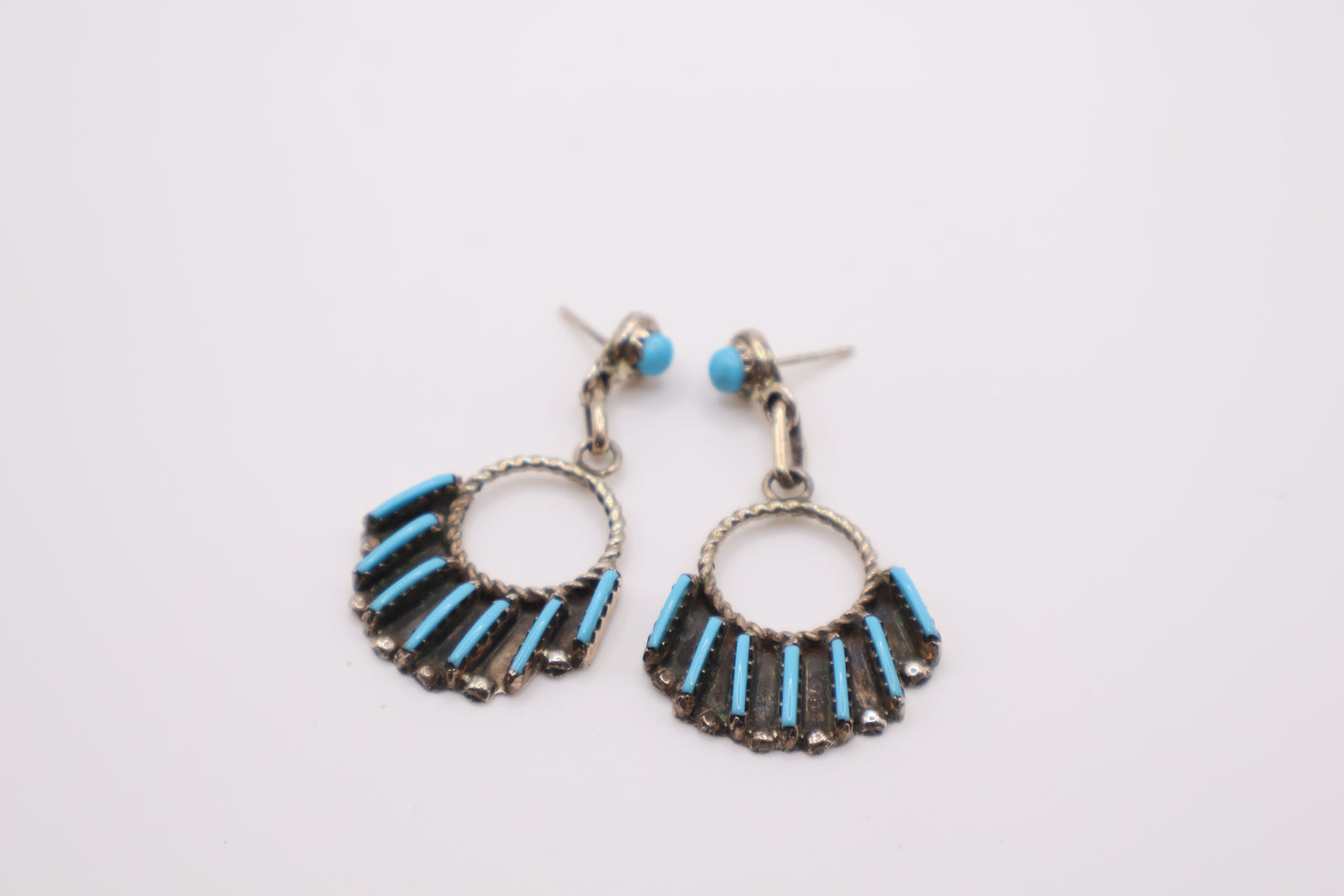 Turquoise Zuni petit point Earrings
