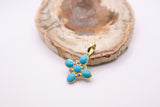 Turquoise white Topaz Pendant