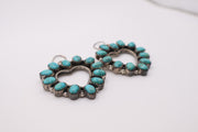 Sterling Silver Kingman Turquoise Heart Earrings