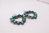 Sterling Silver Kingman Turquoise Heart Earrings