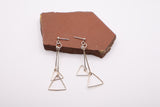 Sterling Silver Triangles Earrings