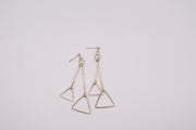 Sterling Silver Triangles Earrings
