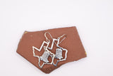 Sterling silver cowboy boots earrings