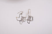 Sterling silver cowboy boots earrings