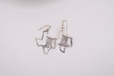 Sterling silver cowboy boots earrings