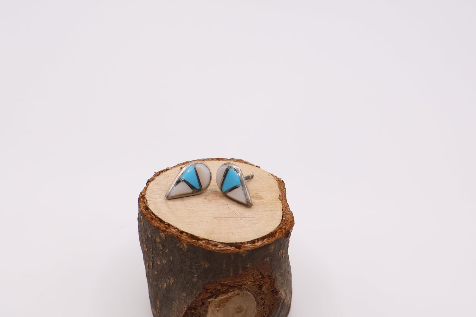 Zuni inlaid stud earrings