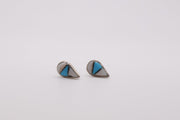 Zuni inlaid stud earrings