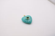 Amazonite heart-shaped gemstone pendant