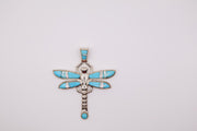Native American Sterling Silver Dragonfly Pendant