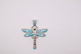 Native American Sterling Silver Dragonfly Pendant