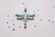 Native American Sterling Silver Dragonfly Pendant