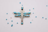 Native American Sterling Silver Dragonfly Pendant