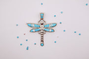 Native American Sterling Silver Dragonfly Pendant