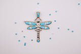 Native American Sterling Silver Dragonfly Pendant