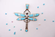 Native American Sterling Silver Dragonfly Pendant